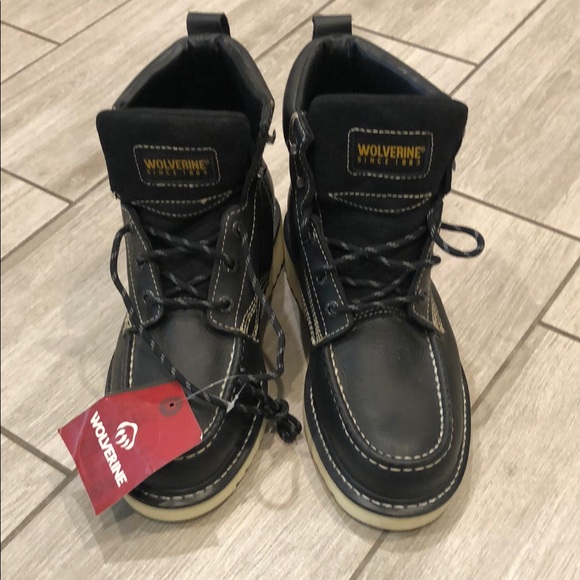 Wolverine Men's Black Boots - Picture 2 of 6